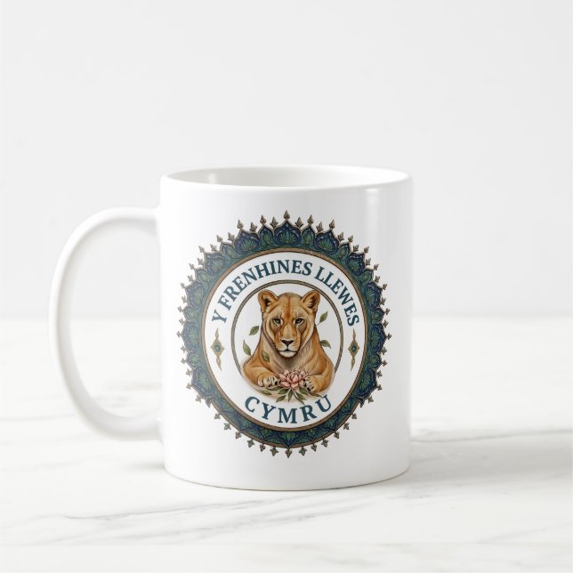 The Lion Queen. wales ‎ Kaffemugg (Vänster)