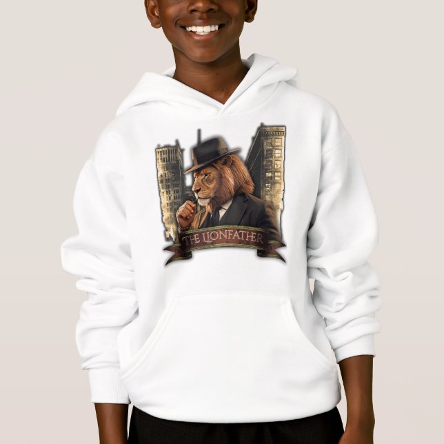 The Lionfather – Mafia Style Lion in Suit T Shirt (Framsida)