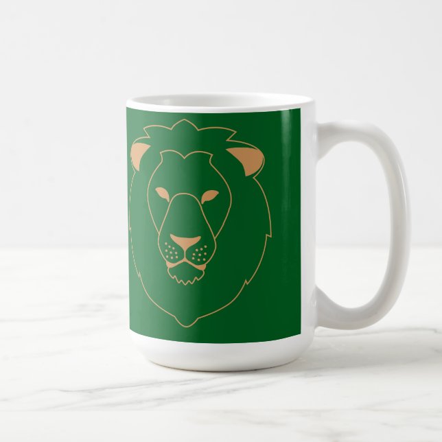 The Lion's Gaze: Golden Contour Kaffemugg (Höger)