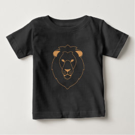 The Lion's Gaze: Golden Contour T Shirt