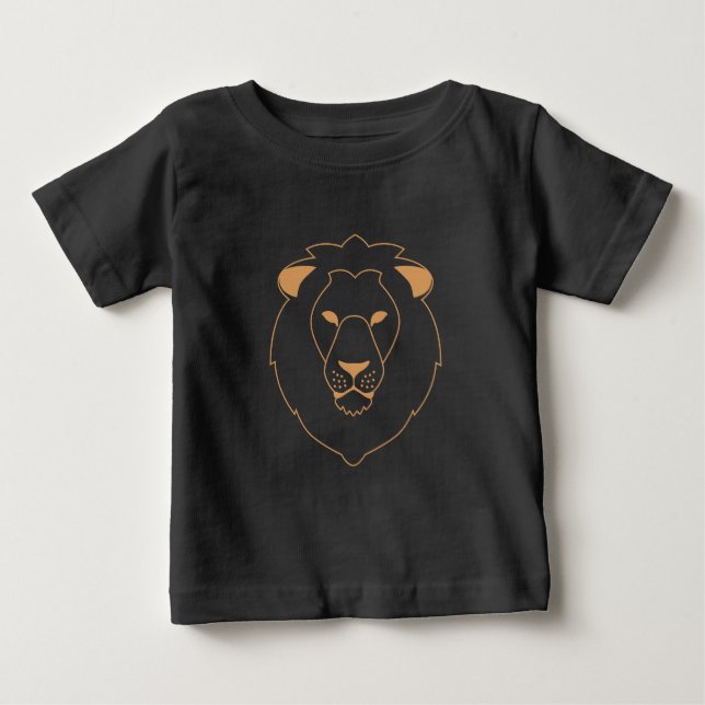 The Lion's Gaze: Golden Contour T Shirt (Framsida)