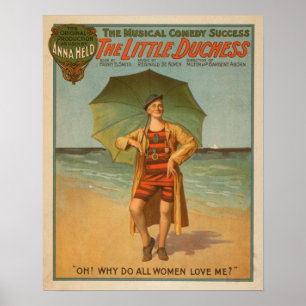 "The Little Duchess" Man på Beach Musical Poster