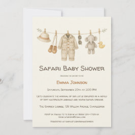 The Little Explorer | Safari Adventure Baby Shower Inbjudningar