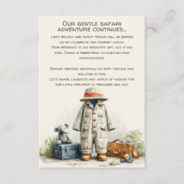 The Little Explorer | Safari Adventure Baby Shower Tilläggskort