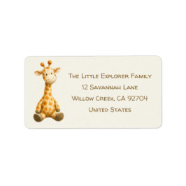 The Little Explorer | Safari Friends Baby Shower Adressetikett