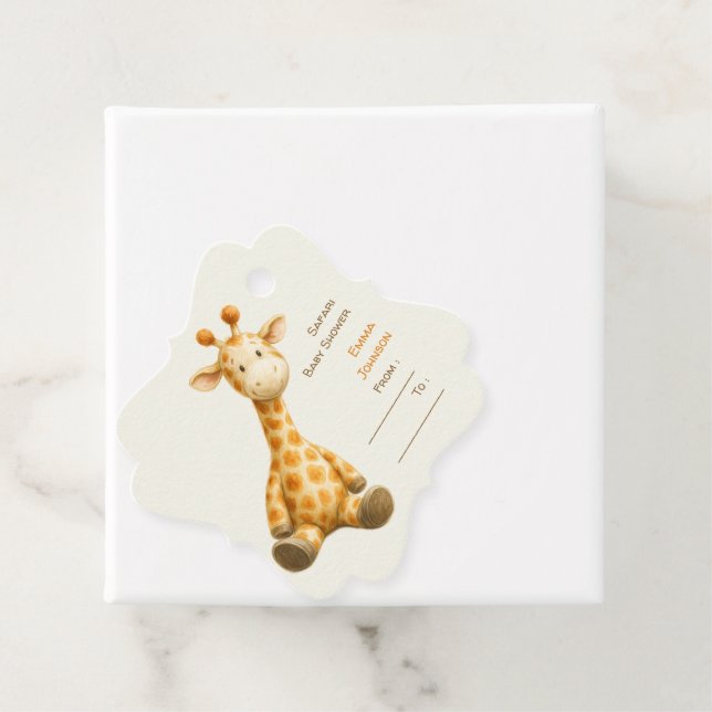 The Little Explorer | Safari Friends Baby Shower Gåvor Etiketter (På plats)