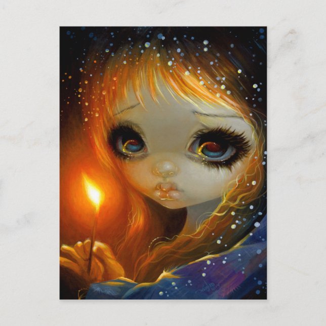 "The Little Match Girl" vykort (Framsida)