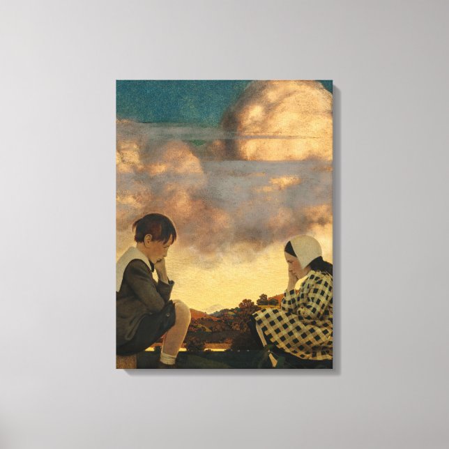 The Little Peach, 1904 av Maxfield Parrish Canvastryck (Framsida)