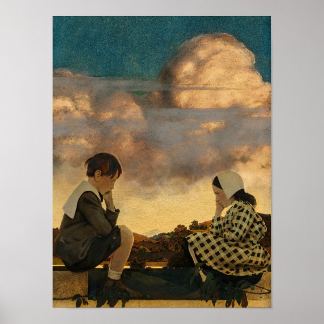 The Little Peach, 1904 av Maxfield Parrish Poster (Framsidan)