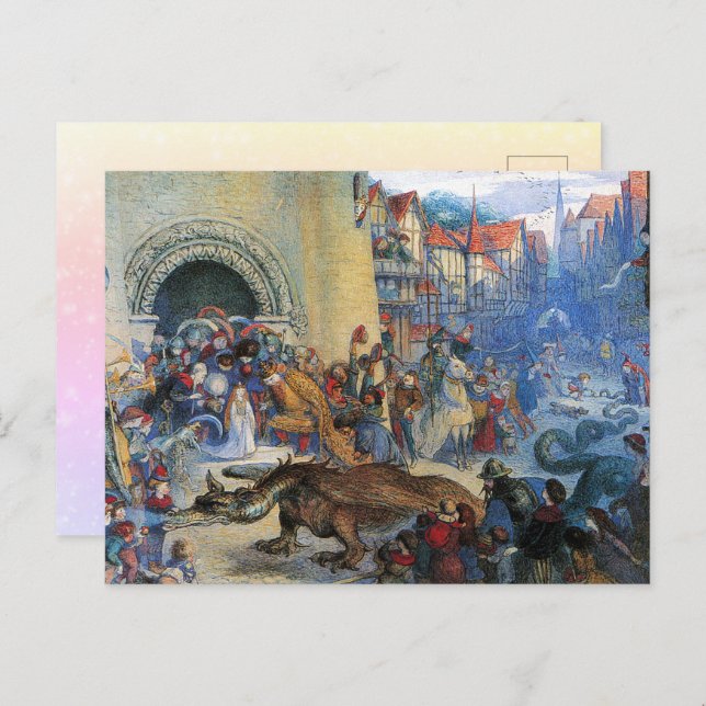 The Little Princess's Birthday Dragon  Vykort (Fram/baksida)