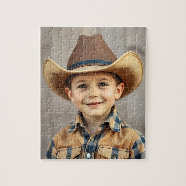 The Little Rancher’s First Rodeo Jigsaw Puzzle Pussel (Vertikal)