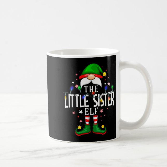 The Little Sister Elf Christmas Family Pajama Part Kaffemugg (Höger)