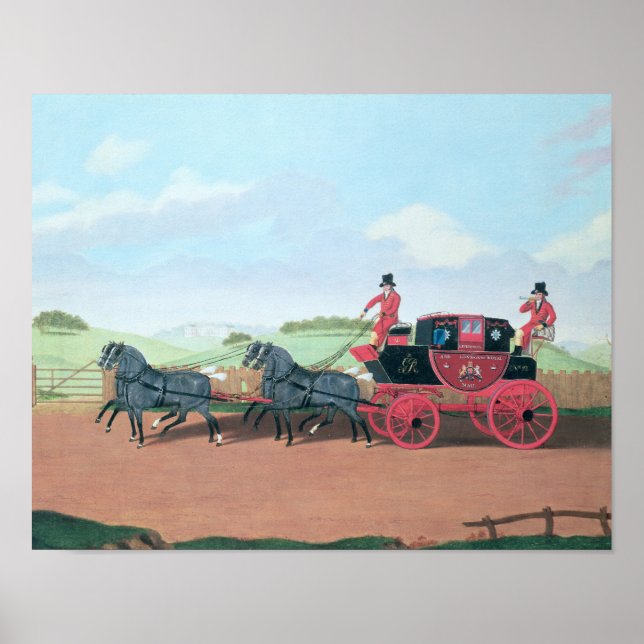 The Liverpool and London Royal Mail Coach, 1812 Poster (Framsidan)