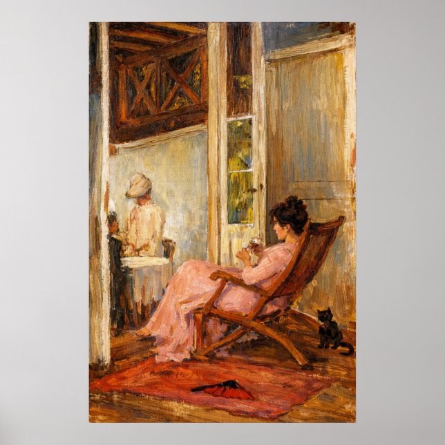 The Loggia by John William Waterhouse Poster (Framsidan)