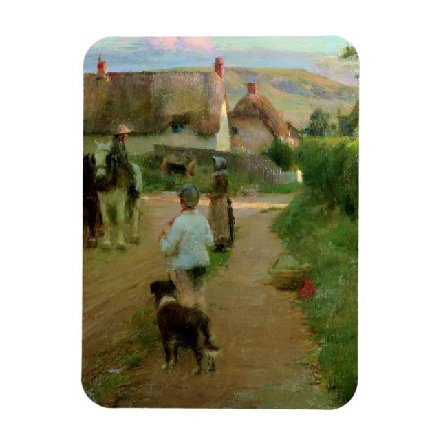 The Loiterers, 1888 (oil on canvas) Magnet (Vertikal)