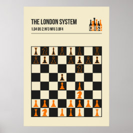 The London System Chess Illustration Poster