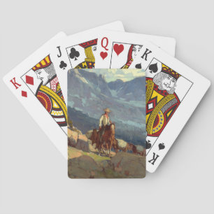 “The Lone Packer” västerländsk konst av Edgar Payn Casinokort