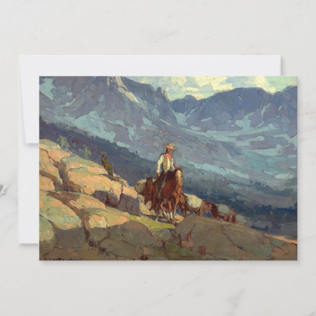 “The Lone Packer” västerländsk konst av Edgar Payn Inbjudningar (Framsida)