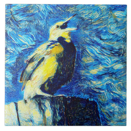 The Lonely Bird VanGogh Stil Kakelplatta