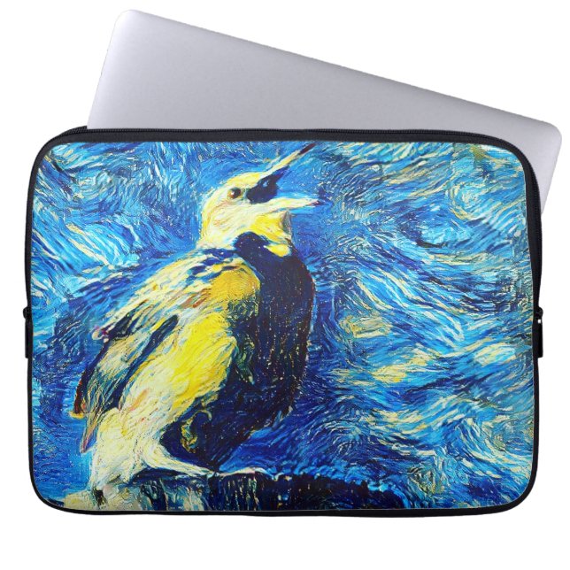 The Lonely Bird VanGogh Stil Laptop Fodral (Framsidan)