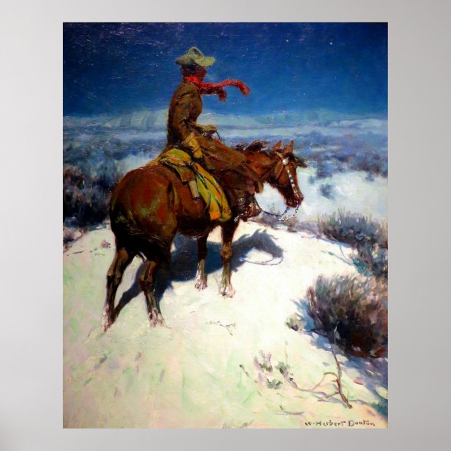 The Lonely Vigil by William Herbert Dunton c 1913 Poster (Framsidan)