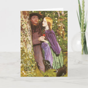 The Long Engagement av Arthur Hughes, Vintage Art Meddelande