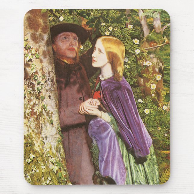 The Long Engagement av Arthur Hughes, Vintage Art Musmatta (Framsidan)