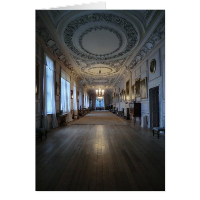 The Long Gallery at Sudbury Hall, Derbyshire Hälsningskort (Framsidan)