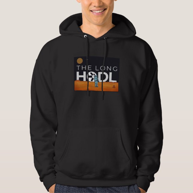 The Long Hodl, Qaunt To The Moon Crypto Item Bear  Hoodie (Framsida)