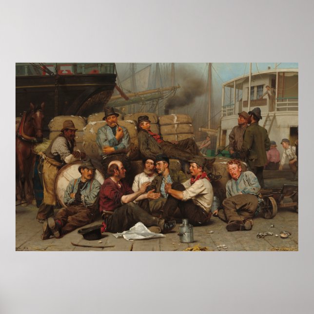 The Longshoremen's Noon av John George Brown Poster (Framsidan)