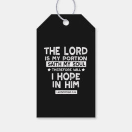 The Lord is My Portion Lamentations 3 24 Quotes Presentetikett