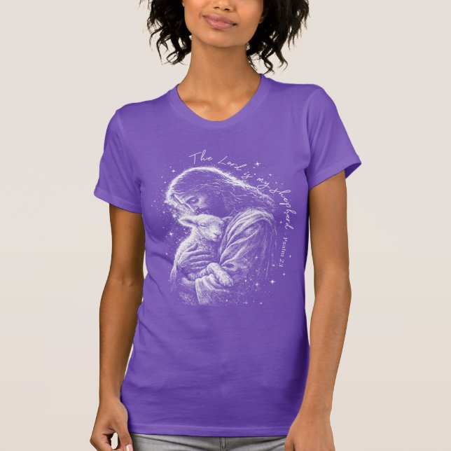 The Lord is my Shepard. Psalm 23. T-Shirt (Framsida)