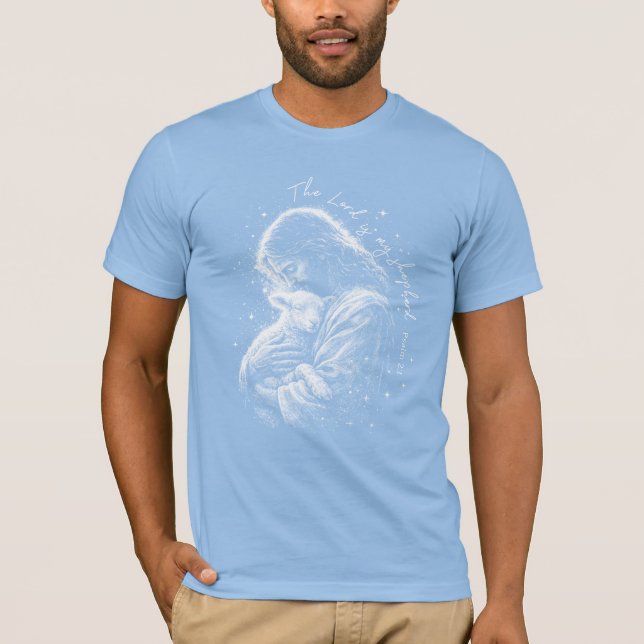 The Lord is my Shepard. Psalm 23. T Shirt (Framsida)