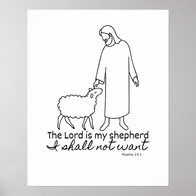 The Lord is my shepherd Christian faith  Poster (Framsidan)