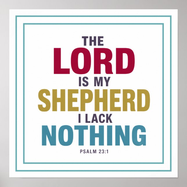 The Lord Is My Shepherd I Lack Nothing Bold Poster (Framsidan)