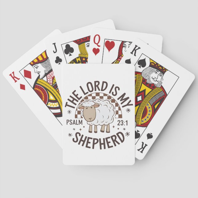 The Lord is my shepherd Jesus Thanksgiving Casinokort (Baksidan)