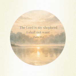 The Lord Is My Shepherd Psalm 23:1 Bible Verse Runt Klistermärke