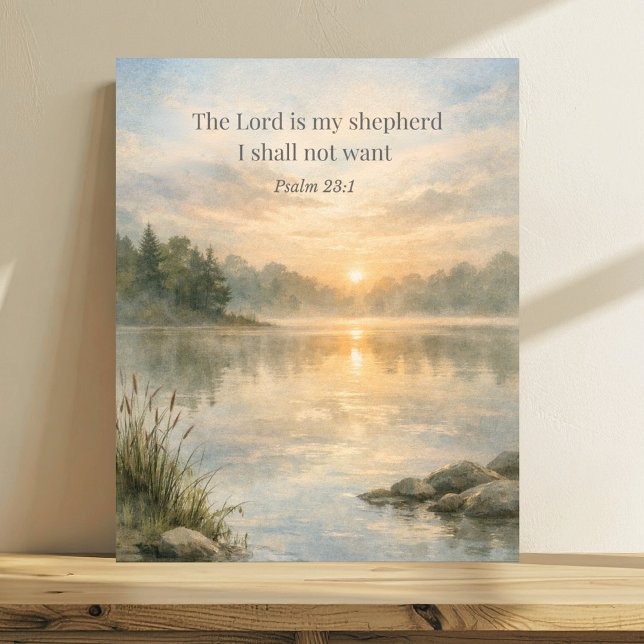 The Lord Is My Shepherd Psalm 23:1 Christian  Poster (Skapare uppladdad)