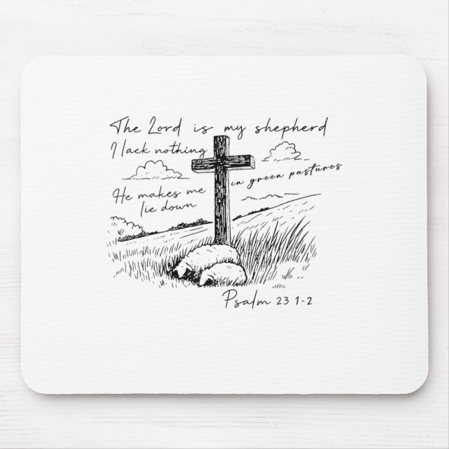 The Lord Is My Shepherd Psalm 23 Cross Meadow  Musmatta (Framsidan)
