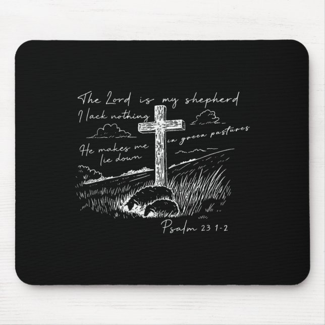 The Lord Is My Shepherd Psalm 23 Cross Meadow  Musmatta (Framsidan)
