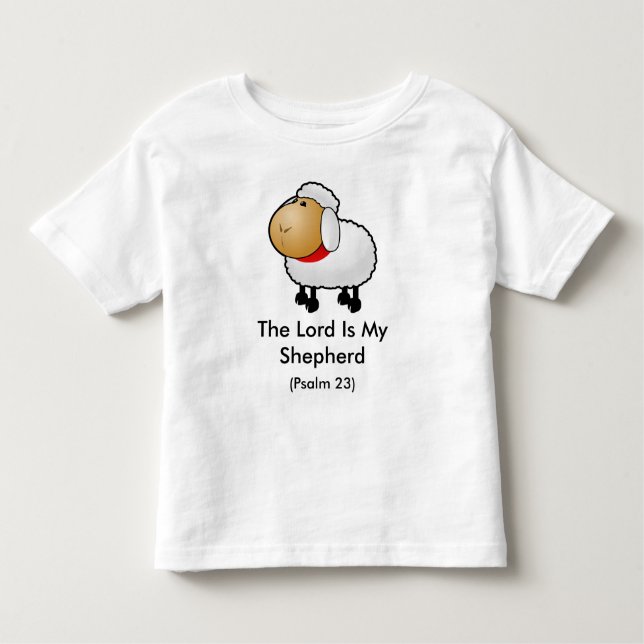 The Lord Is My Shepherd (Psalm 23) T Shirt (Framsida)
