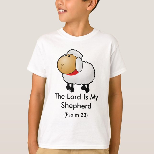 The Lord Is My Shepherd (Psalm 23) Tee Shirt (Framsida)