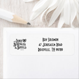 The Lord is My Strength Scripture Address Labels Returadress Etikett