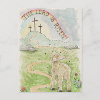 The Lord Is Risen Lamb Card Vykort
