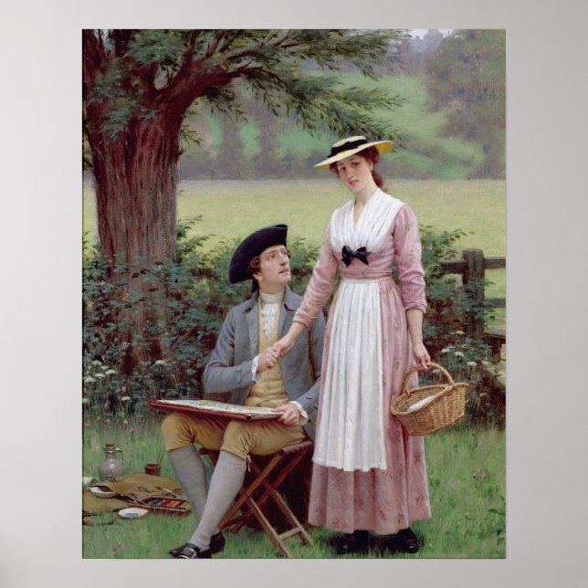 The Lord of Burleigh, Tennyson, 1919 (oil on canva Poster (Framsidan)