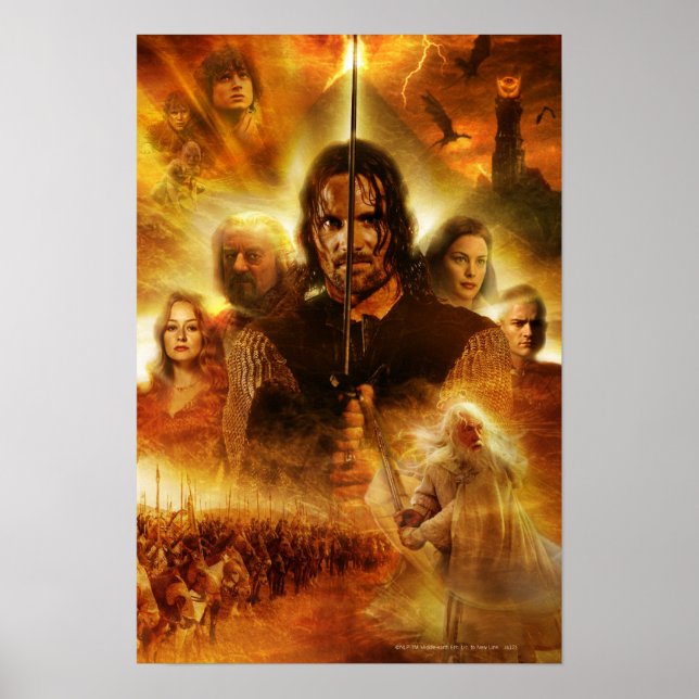 THE LORD OF THE RINGS: ROTK Aragorn Movie Poster (Framsidan)