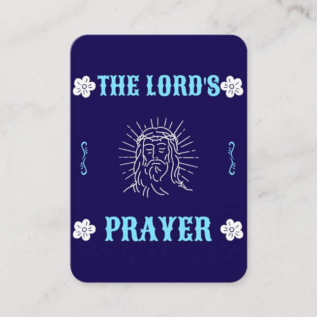 The Lord’s Prayer – Traditional Prayer Card Placeringskort (Framsida)