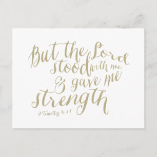 The Lord Stood with Me Postcard (2 Timothy 4:17) Vykort