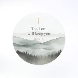 The Lord Will Keep You – Psalm 121 Christian Faith Runt Klistermärke