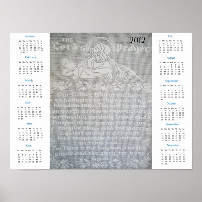 The Lord's Prayer 2012 Calendar Poster (Framsidan)